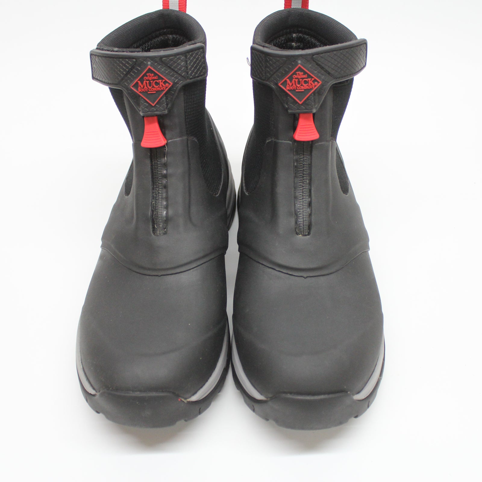 Muck Boot Apex Mid Zip AXMZ-106 Rubber Synthetic Mens Boots - Black Grey Red - 43#color_black grey red