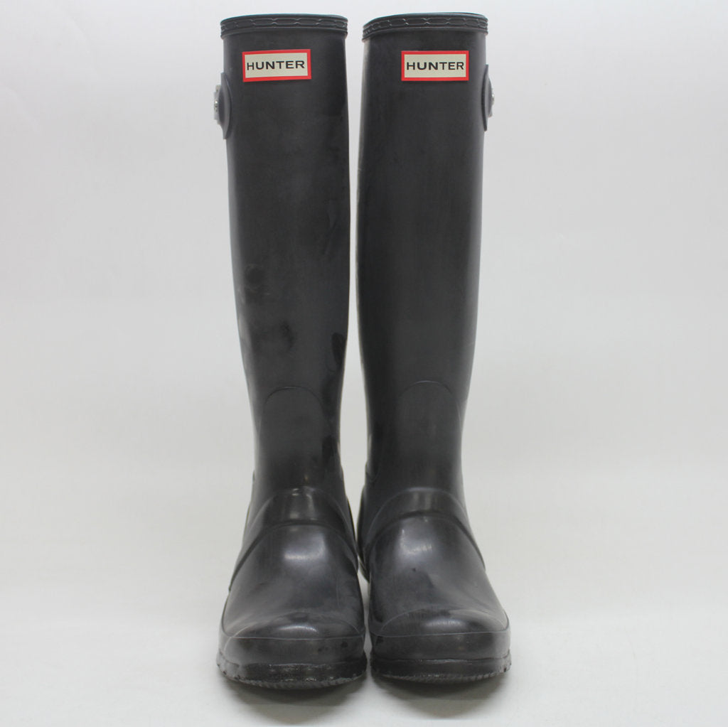 Hunter Original Tall Gloss Black Wellies Womens Rainboots - UK 4