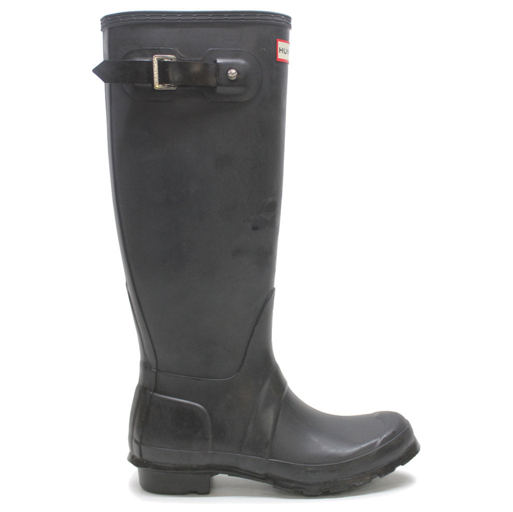 Hunter Original Tall Gloss Black Wellies Womens Rainboots - UK 4