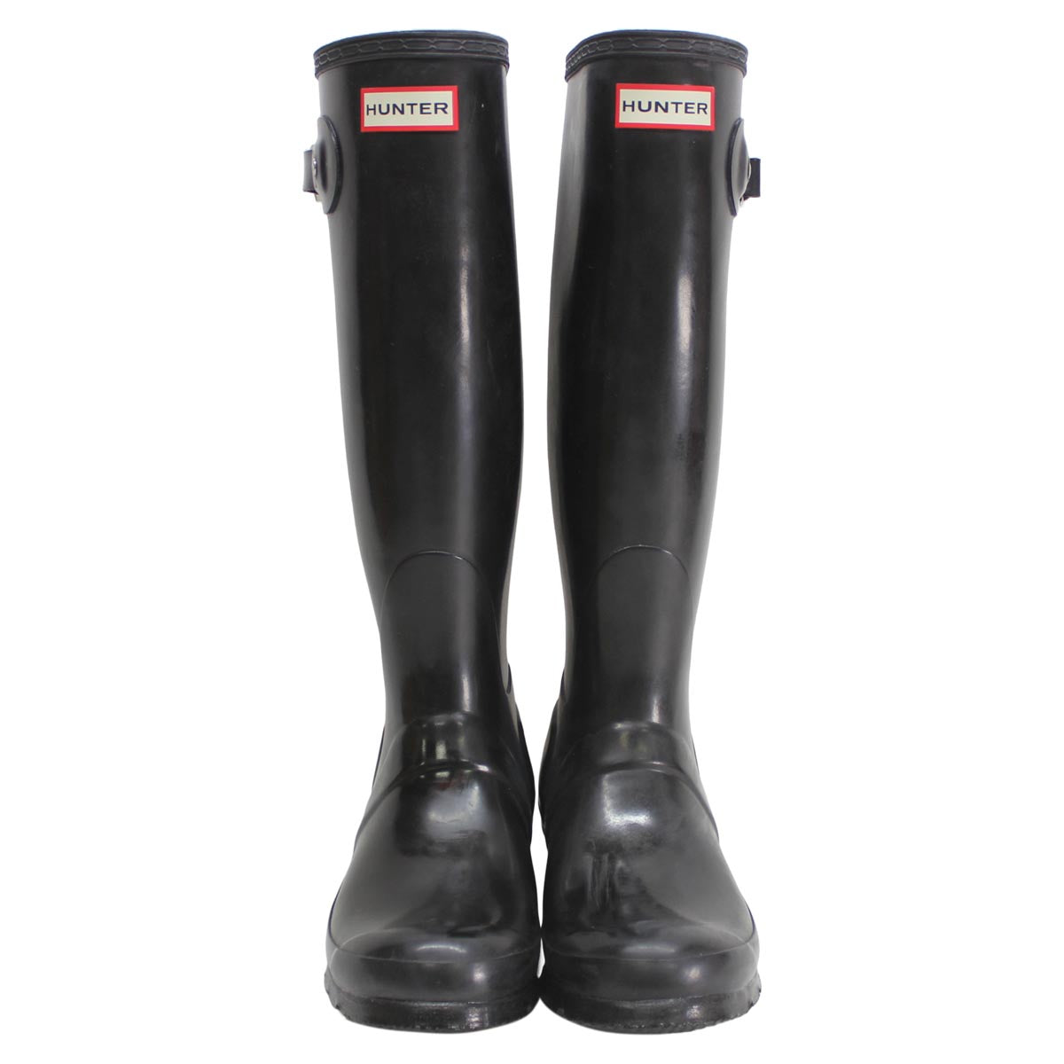 Hunter Original Tall Gloss Black Wellies Womens Rainboots - UK 5