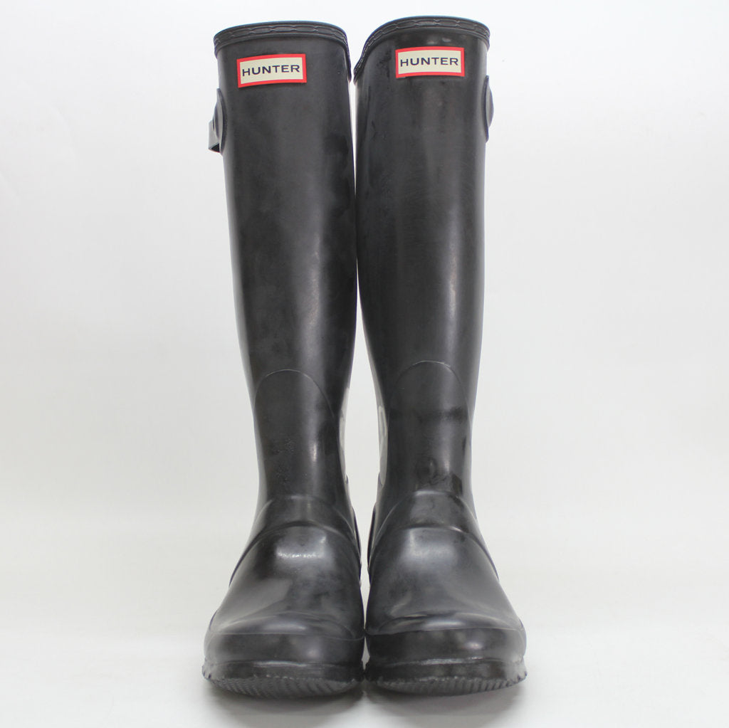 Hunter Original Tall Gloss Black Wellies Womens Rainboots - UK 5