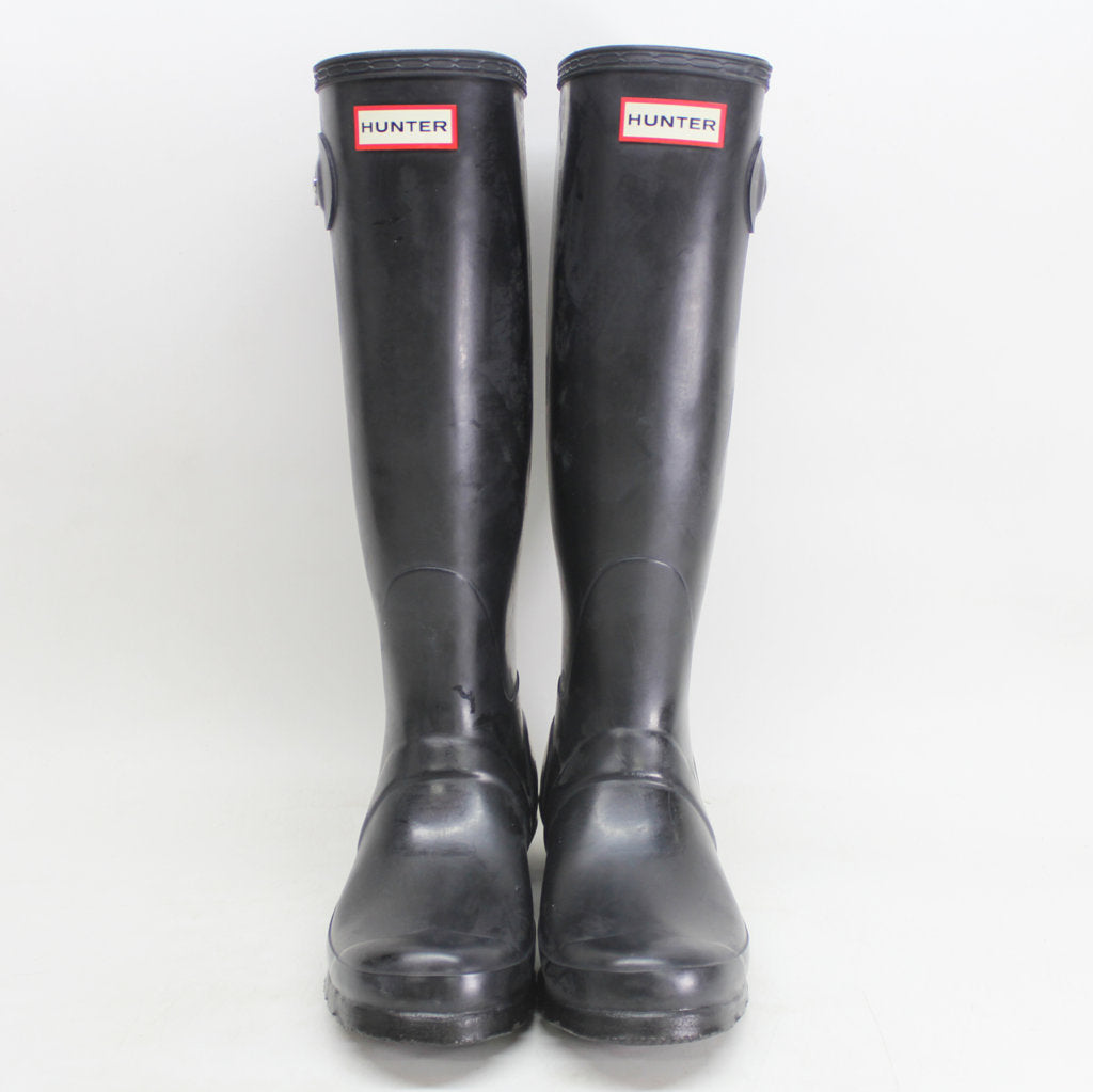 Hunter Original Tall Gloss Black Wellies Womens Rainboots - UK 5