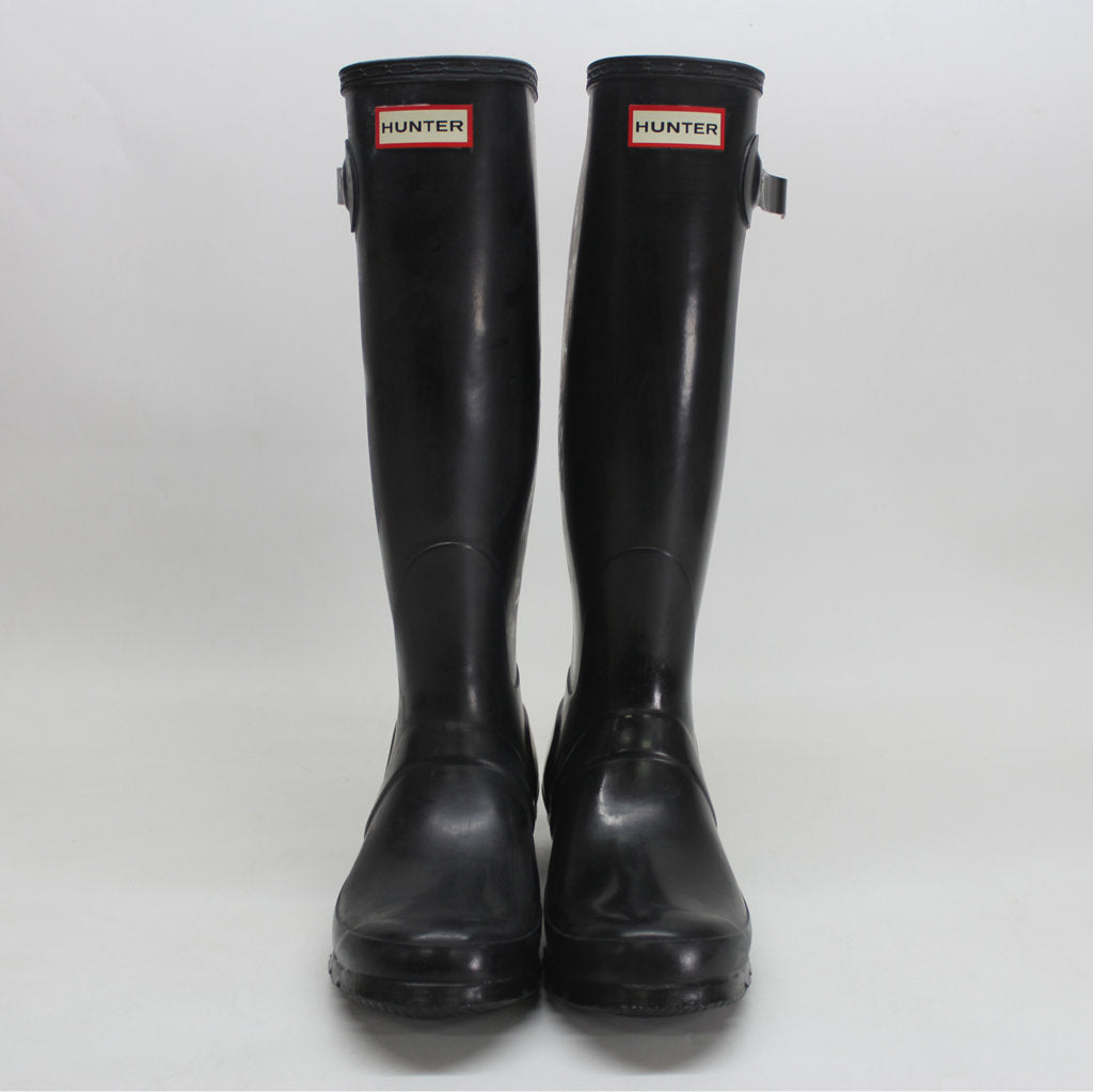 Hunter Original Tall Gloss Black Wellies Womens Rainboots - UK 5