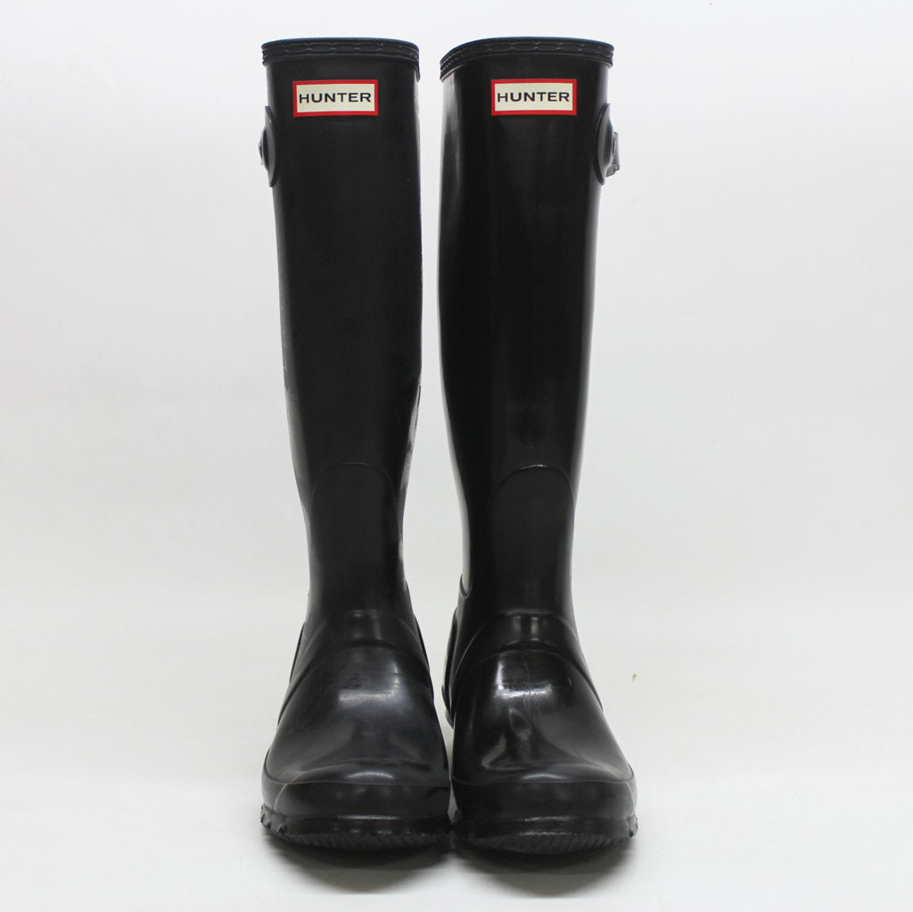 Hunter Original Tall Gloss Black Wellies Womens Rainboots - UK 5