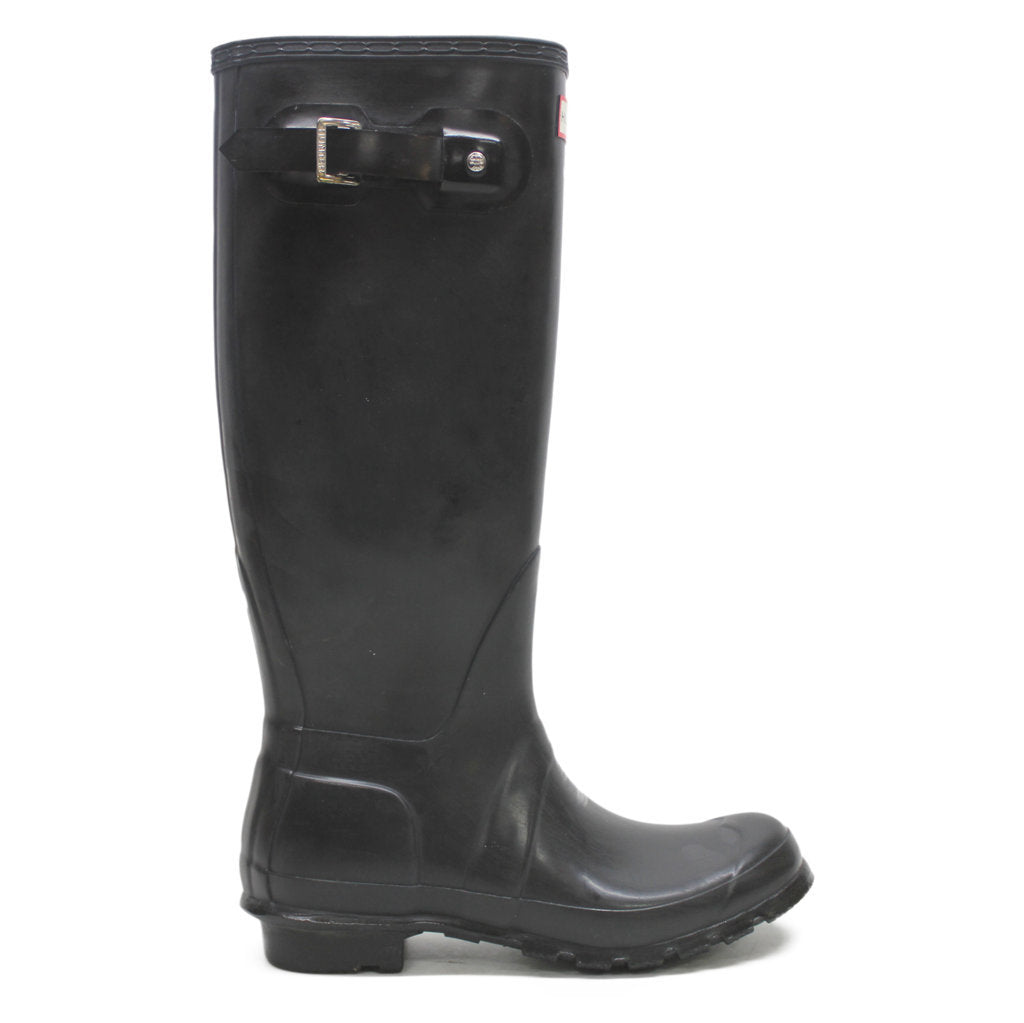 Hunter Original Tall Gloss Black Wellies Womens Rainboots - UK 5