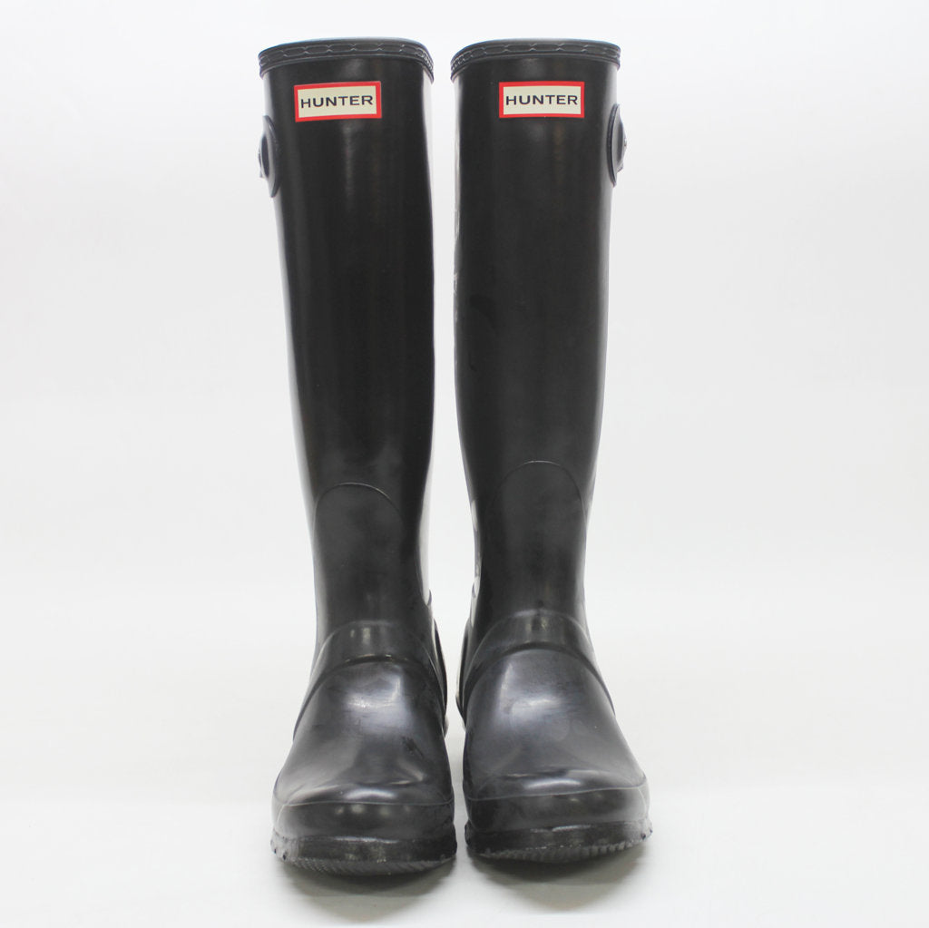 Hunter Original Tall Gloss Black Wellies Womens Rainboots - UK 5