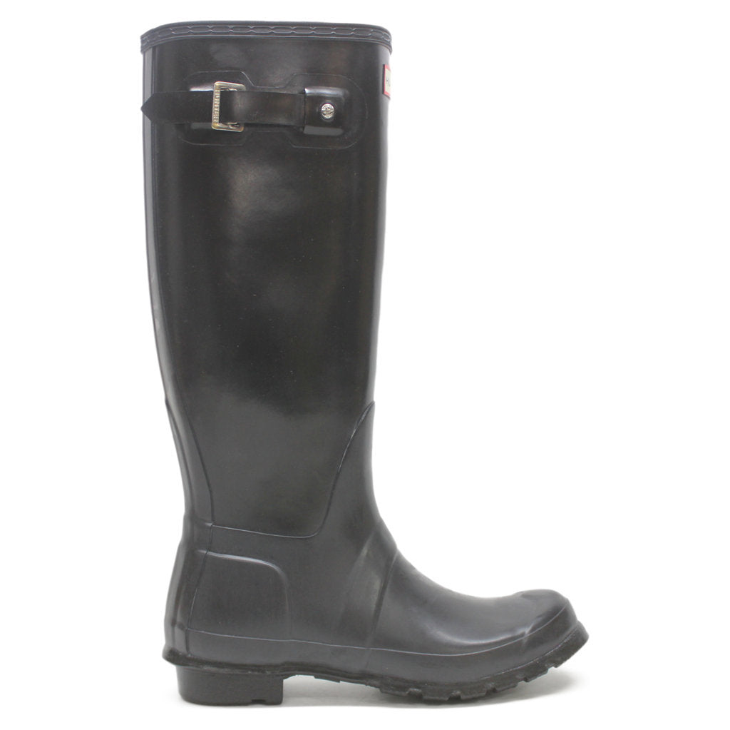 Hunter Original Tall Gloss Black Wellies Womens Rainboots - UK 5