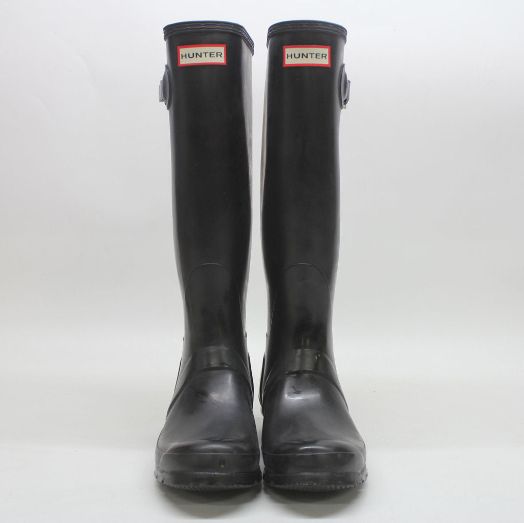 Hunter Original Tall Gloss Black Wellies Womens Rainboots - UK 5