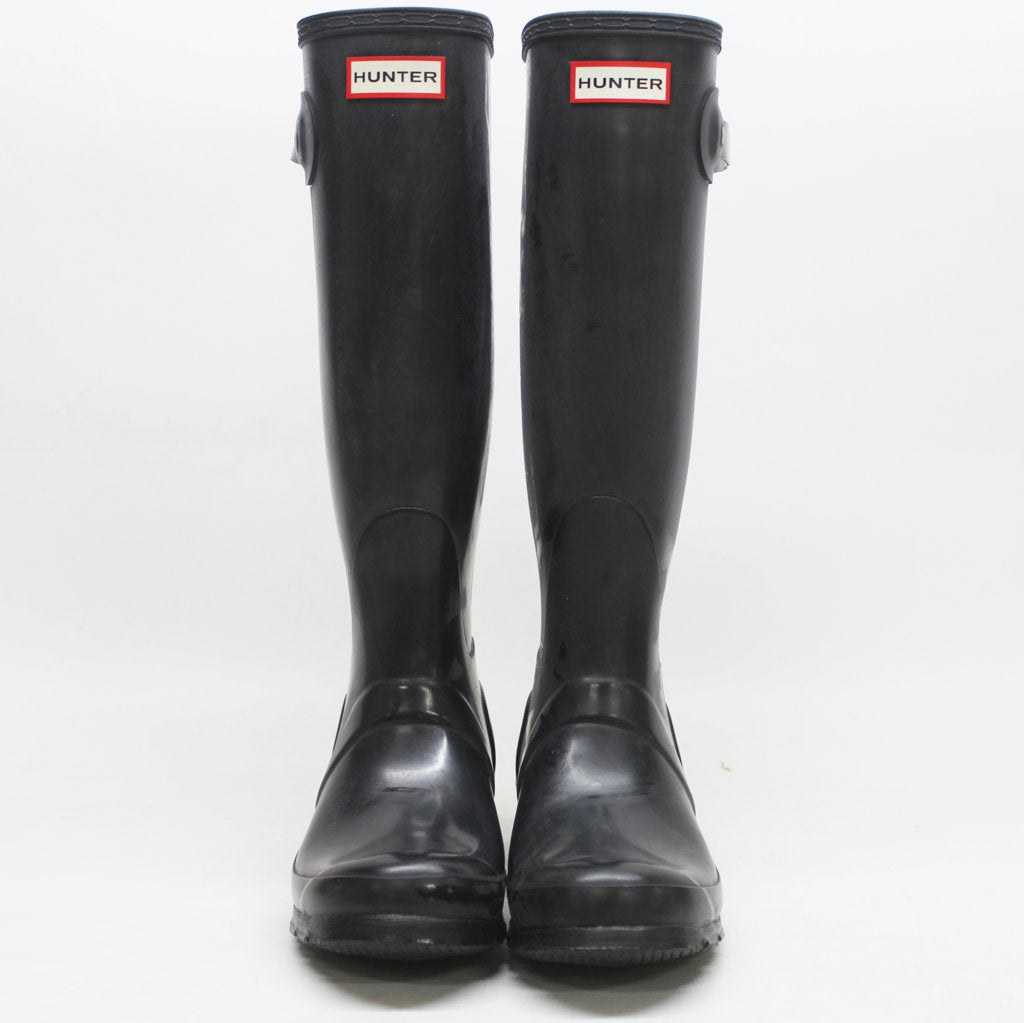 Hunter Original Tall Gloss Black Wellies Womens Rainboots - UK 5