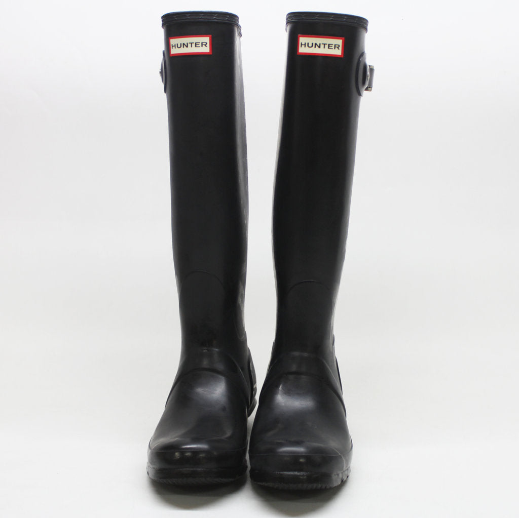 Hunter Original Tall Gloss Black Wellies Womens Rainboots - UK 6