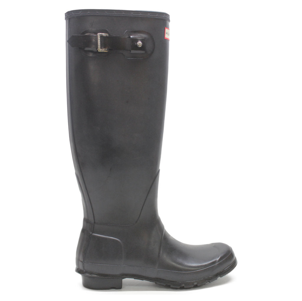 Hunter Original Tall Gloss Black Wellies Womens Rainboots - UK 6