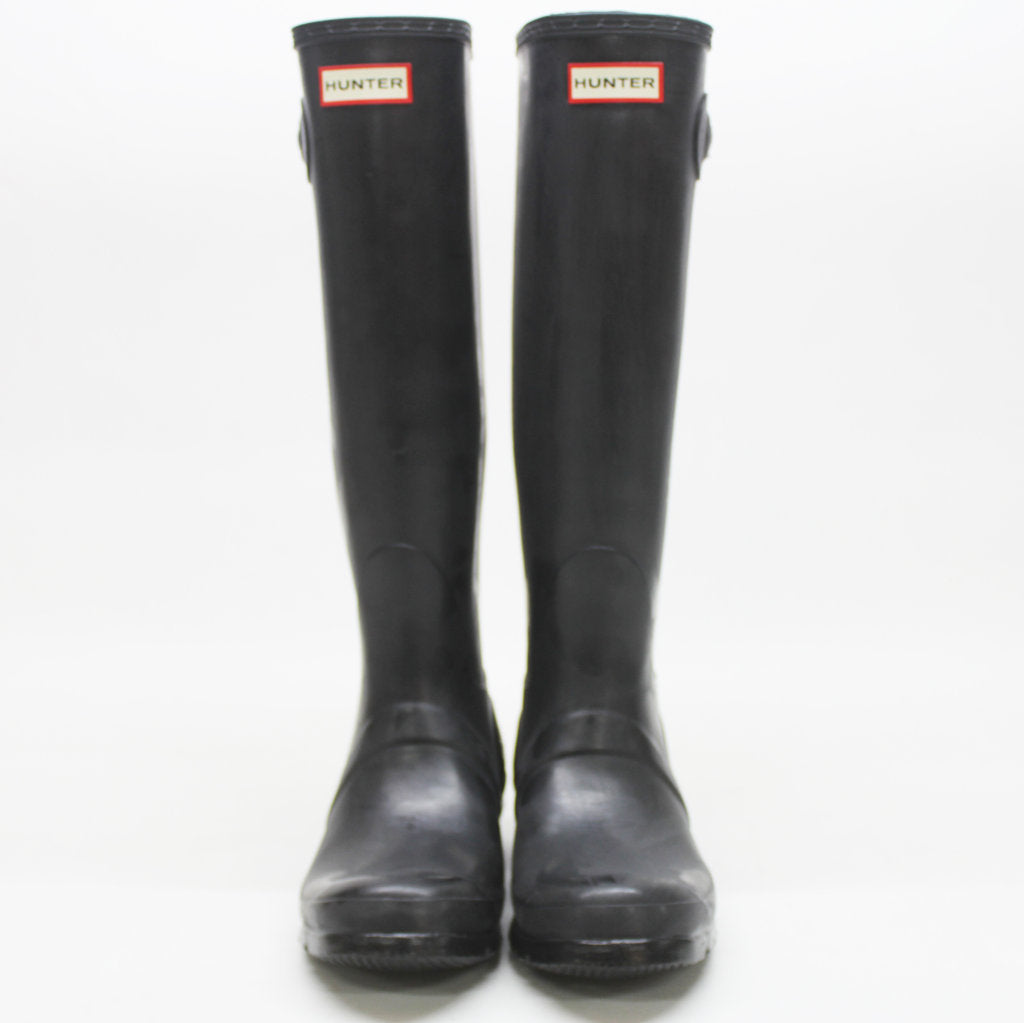 Hunter Original Tall Gloss Black Wellies Womens Rainboots - UK 6