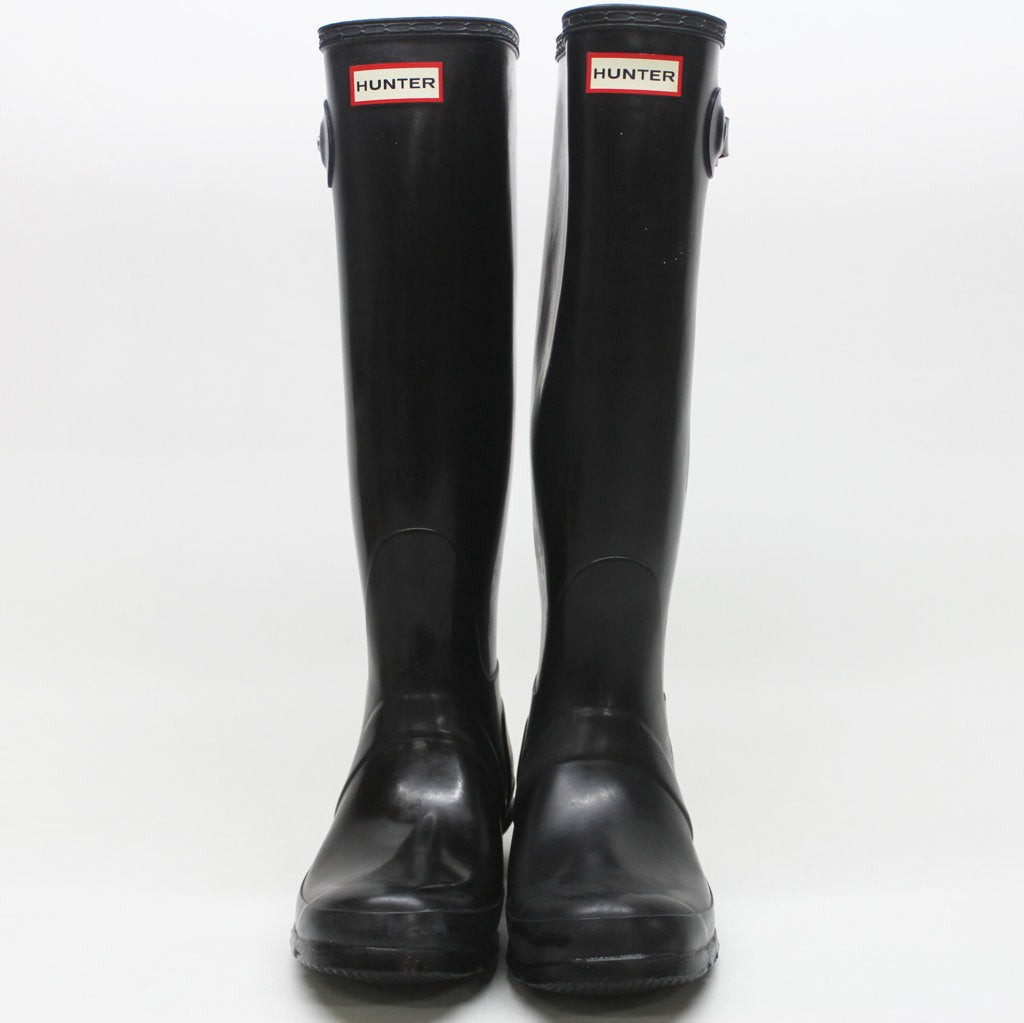 Hunter Original Tall Gloss Black Wellies Womens Rainboots - UK 6