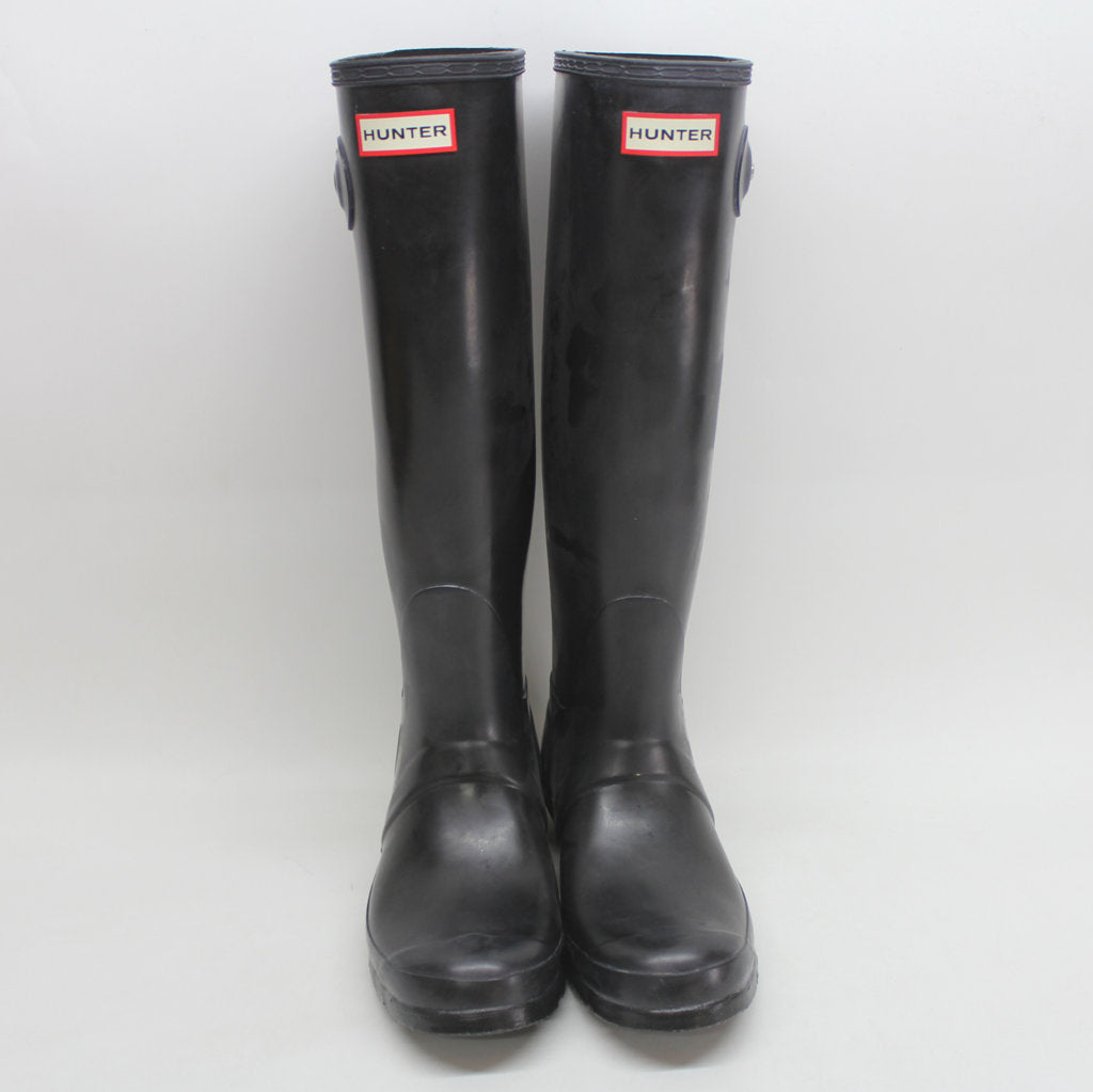 Hunter Original Tall Gloss Black Wellies Womens Rainboots - UK 6