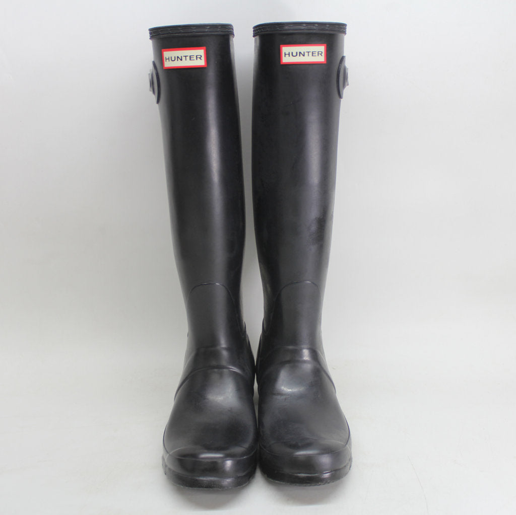 Hunter Original Tall Gloss Black Wellies Womens Rainboots - UK 6