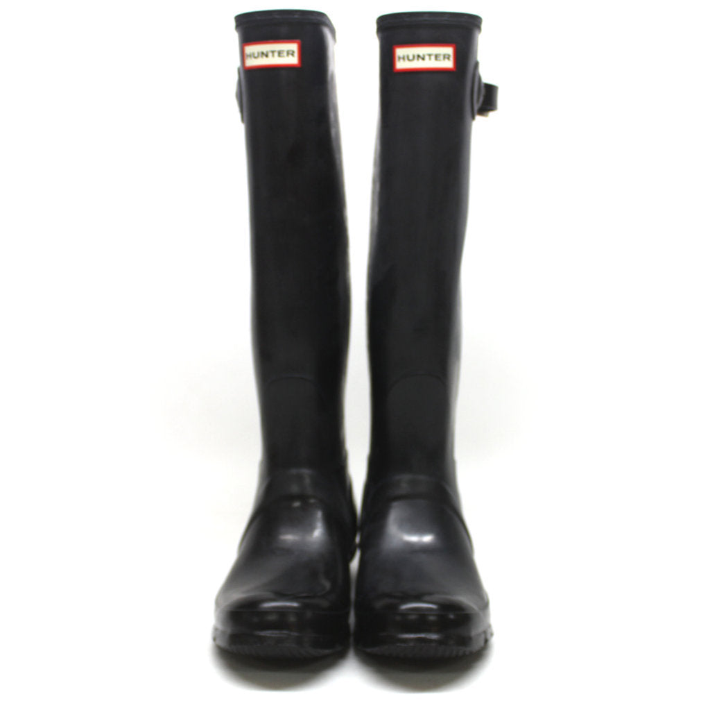 Hunter Original Tall Gloss Black Wellies Womens Rainboots - UK 6