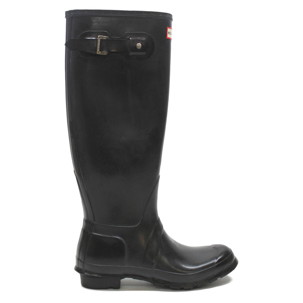 Hunter Original Tall Gloss Black Wellies Womens Rainboots - UK 6