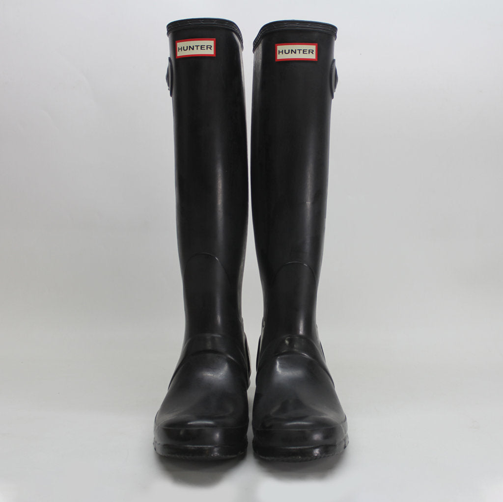 Hunter Original Tall Gloss Black Wellies Womens Rainboots - UK 5