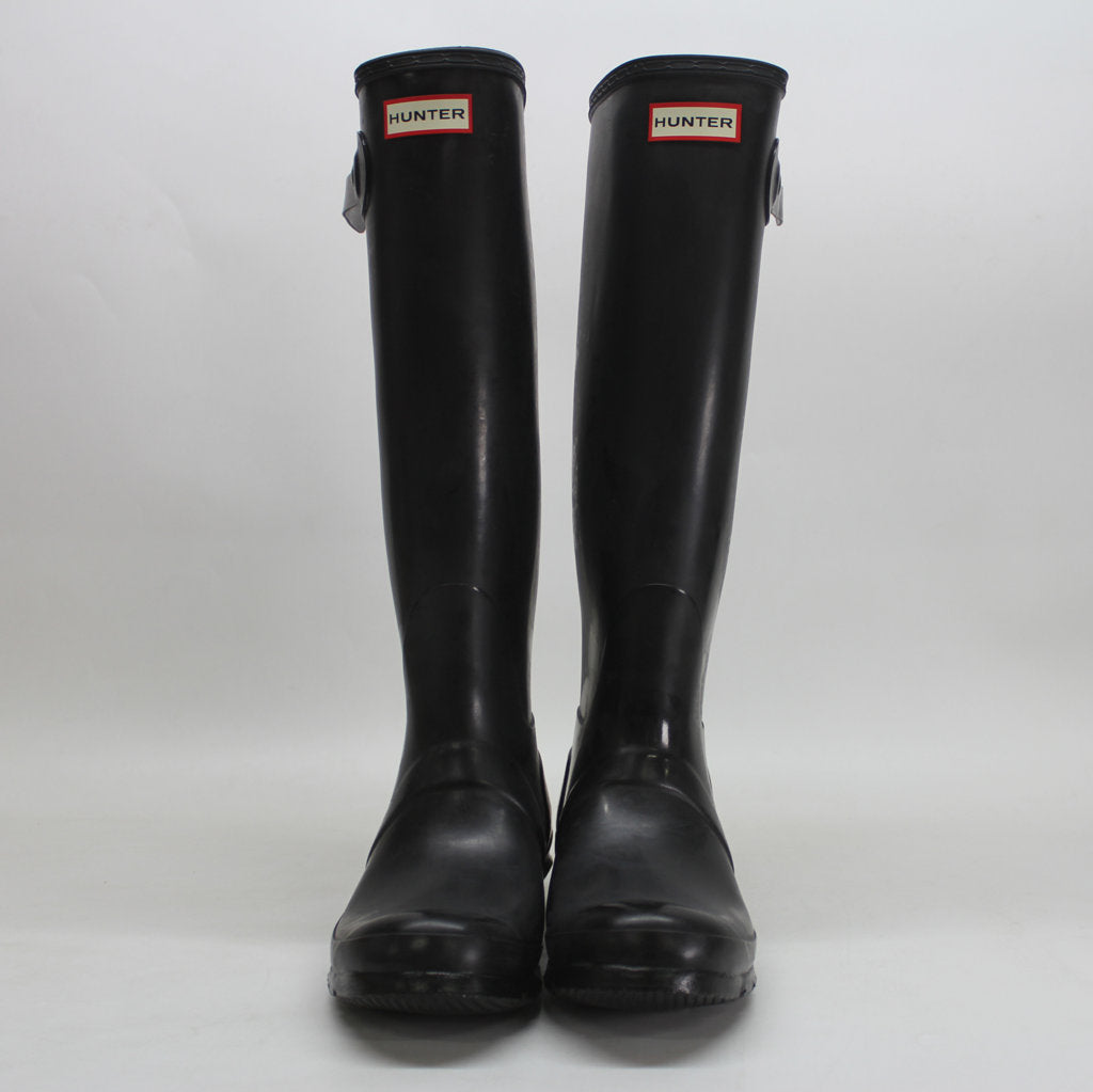 Hunter Original Tall Gloss Black Wellies Womens Rainboots - UK 6