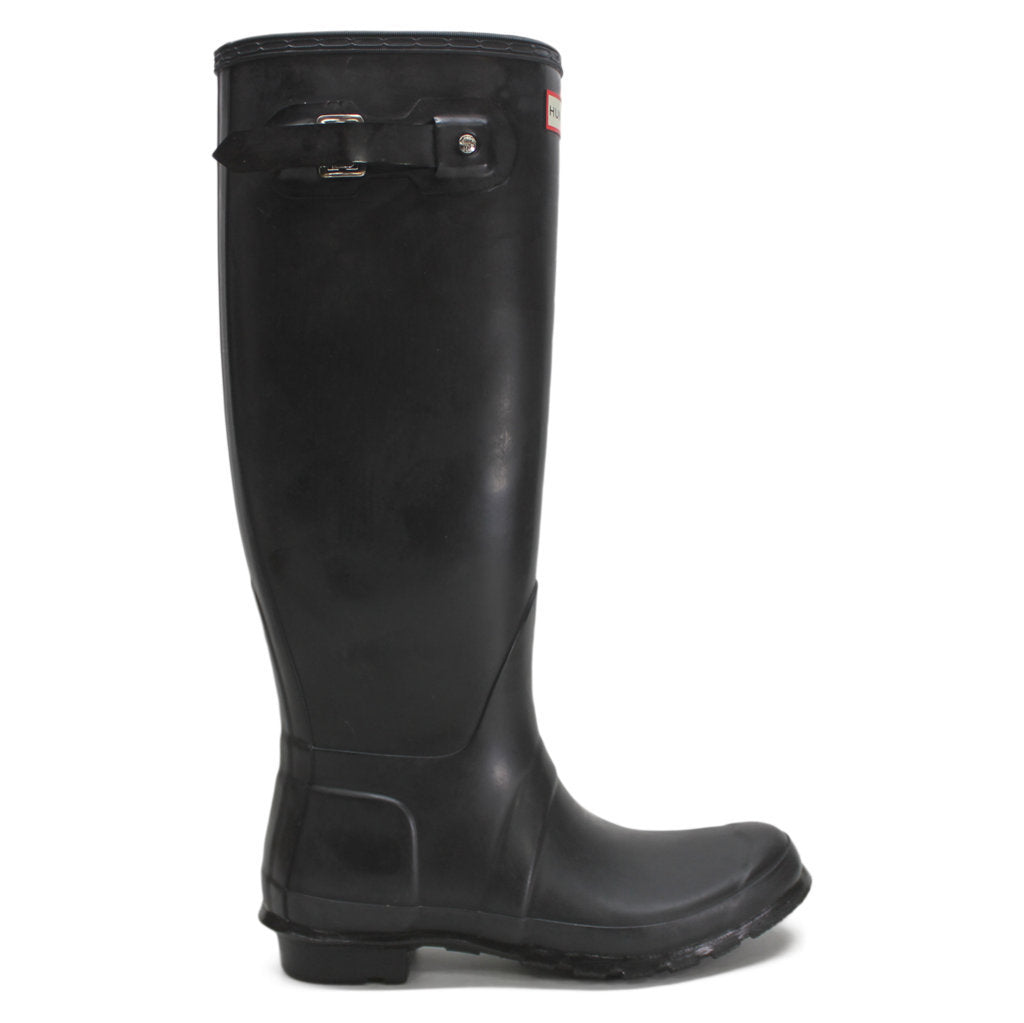 Hunter Original Tall Gloss Black Wellies Womens Rainboots - UK 6