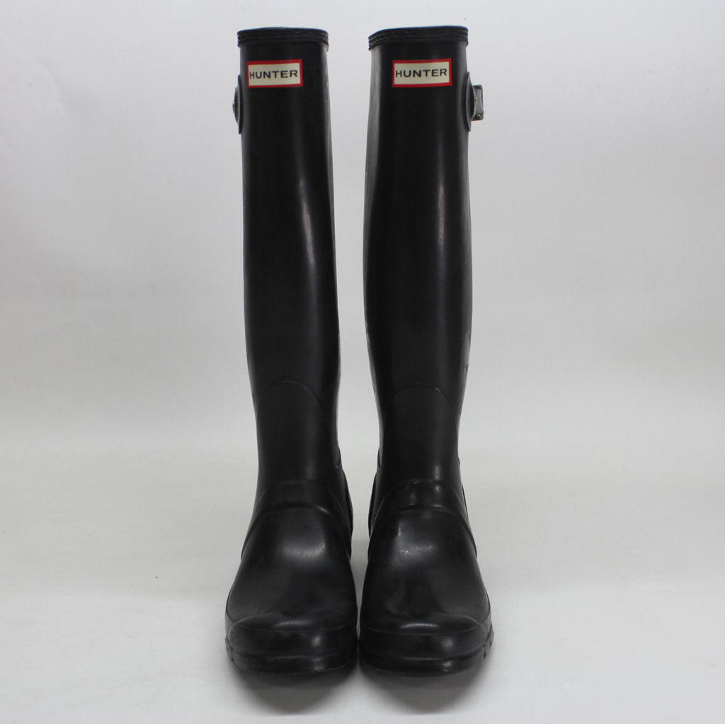 Hunter Original Tall Gloss Black Wellies Womens Rainboots - UK 6