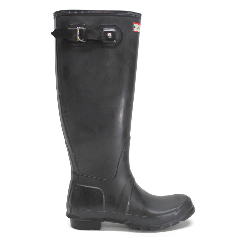 Hunter Original Tall Gloss Black Wellies Womens Rainboots - UK 6