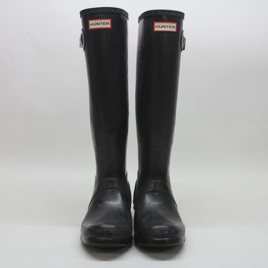 Hunter Original Tall Gloss Black Wellies Womens Rainboots - UK 6