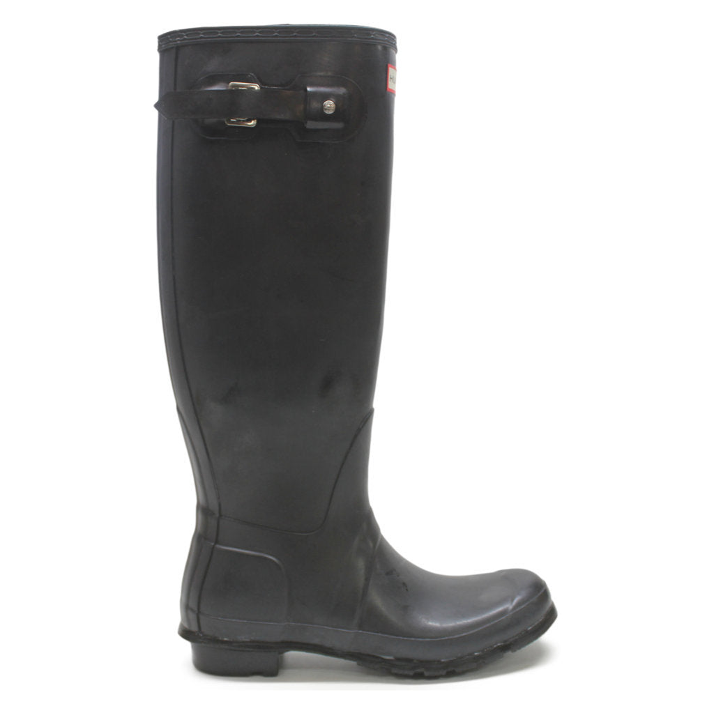 Hunter Original Tall Gloss Black Wellies Womens Rainboots - UK 6