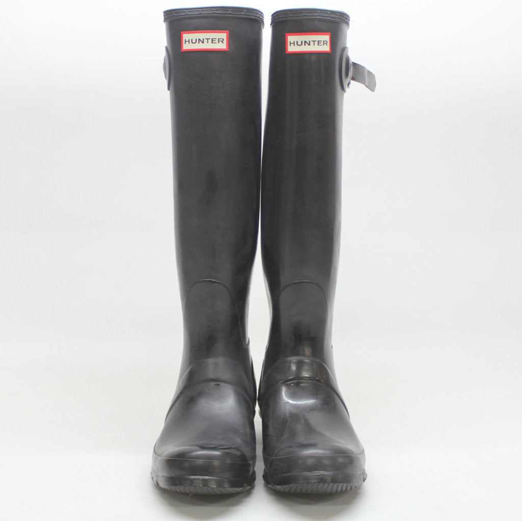 Hunter Original Tall Gloss Black Wellies Womens Rainboots - UK 6