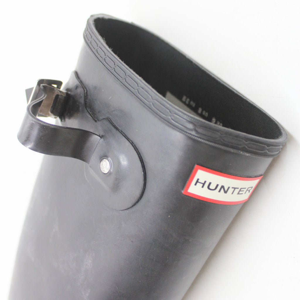 Hunter Original Tall Gloss Black Wellies Womens Rainboots - UK 6