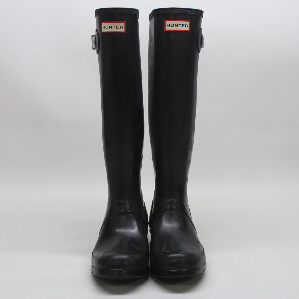 Hunter Original Tall Gloss Black Wellies Womens Rainboots - UK 5