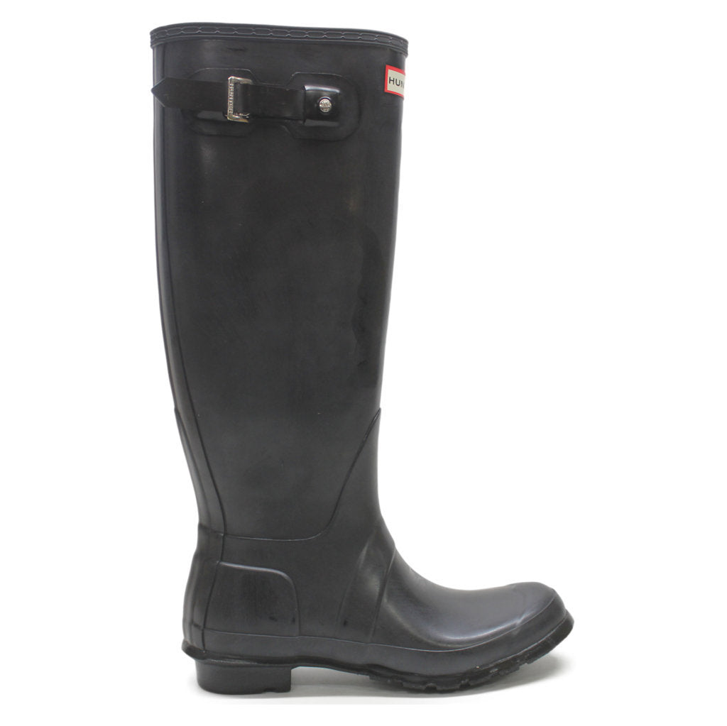 Hunter Original Tall Gloss Black Wellies Womens Rainboots - UK 5