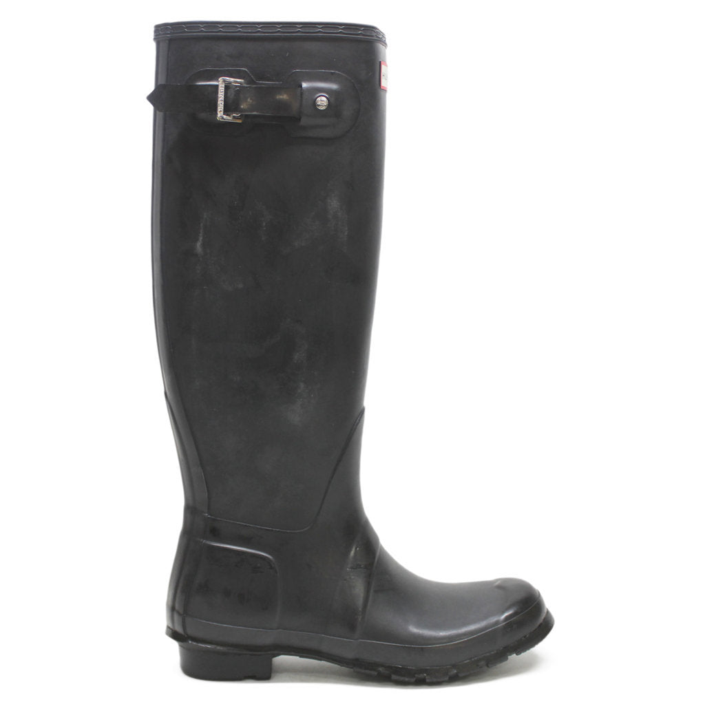 Hunter Original Tall Gloss Black Wellies Womens Rainboots - UK 6