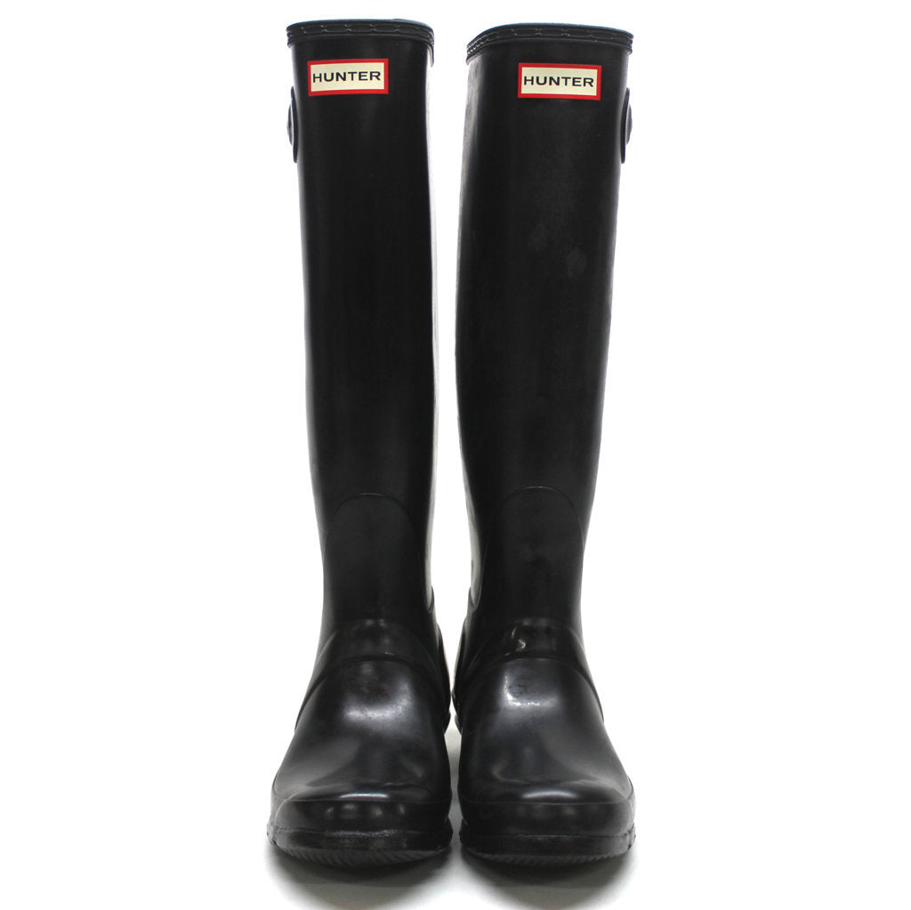 Hunter Original Tall Gloss Black Wellies Womens Rainboots - UK 6