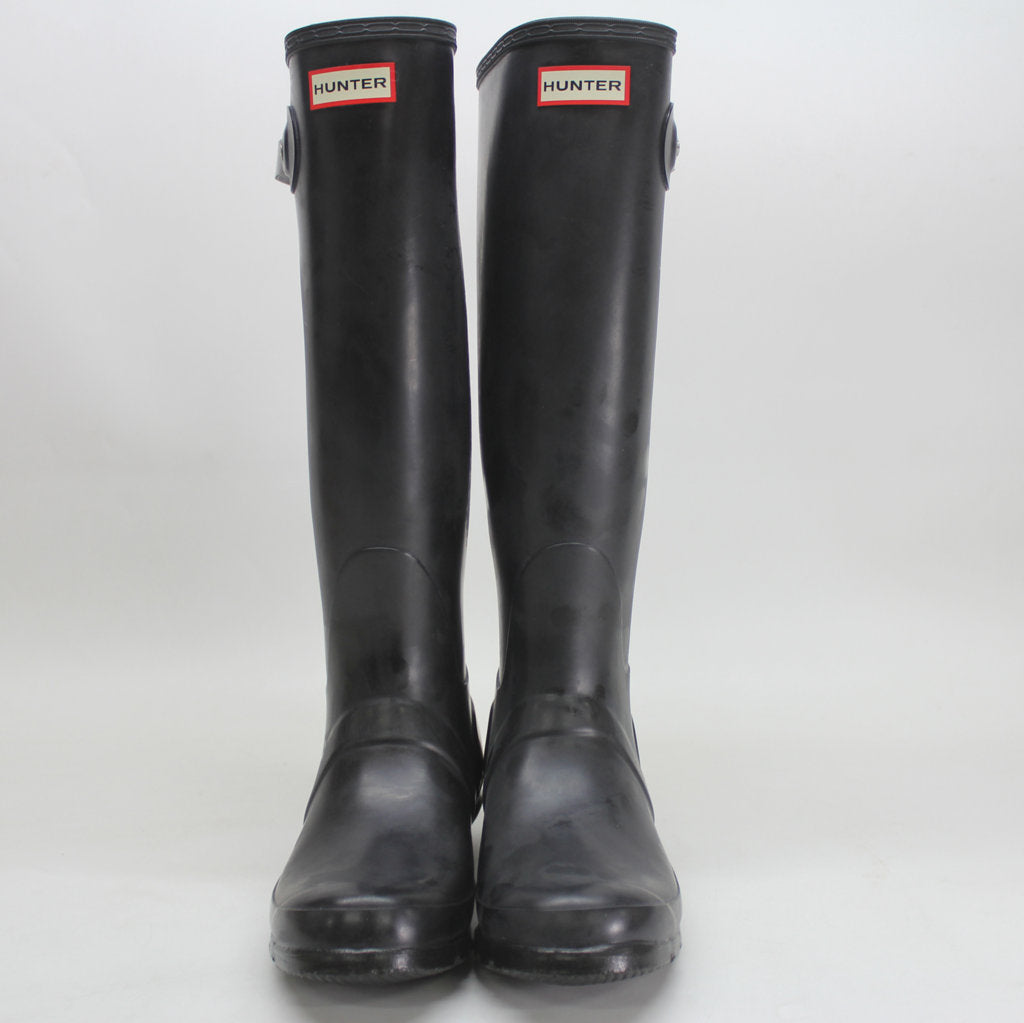 Hunter Original Tall Gloss Black Wellies Womens Rainboots - UK 6