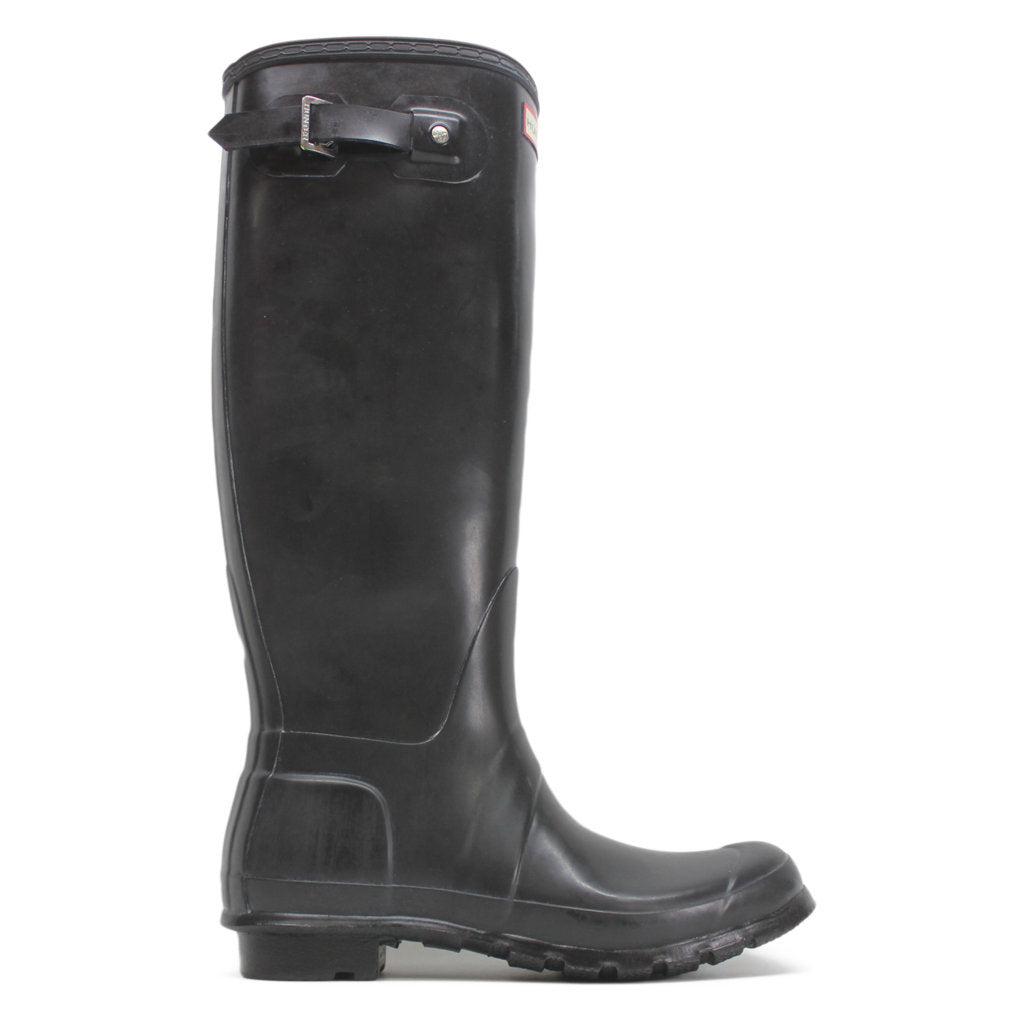 Hunter Original Tall Gloss Black Wellies Womens Rainboots - UK 6