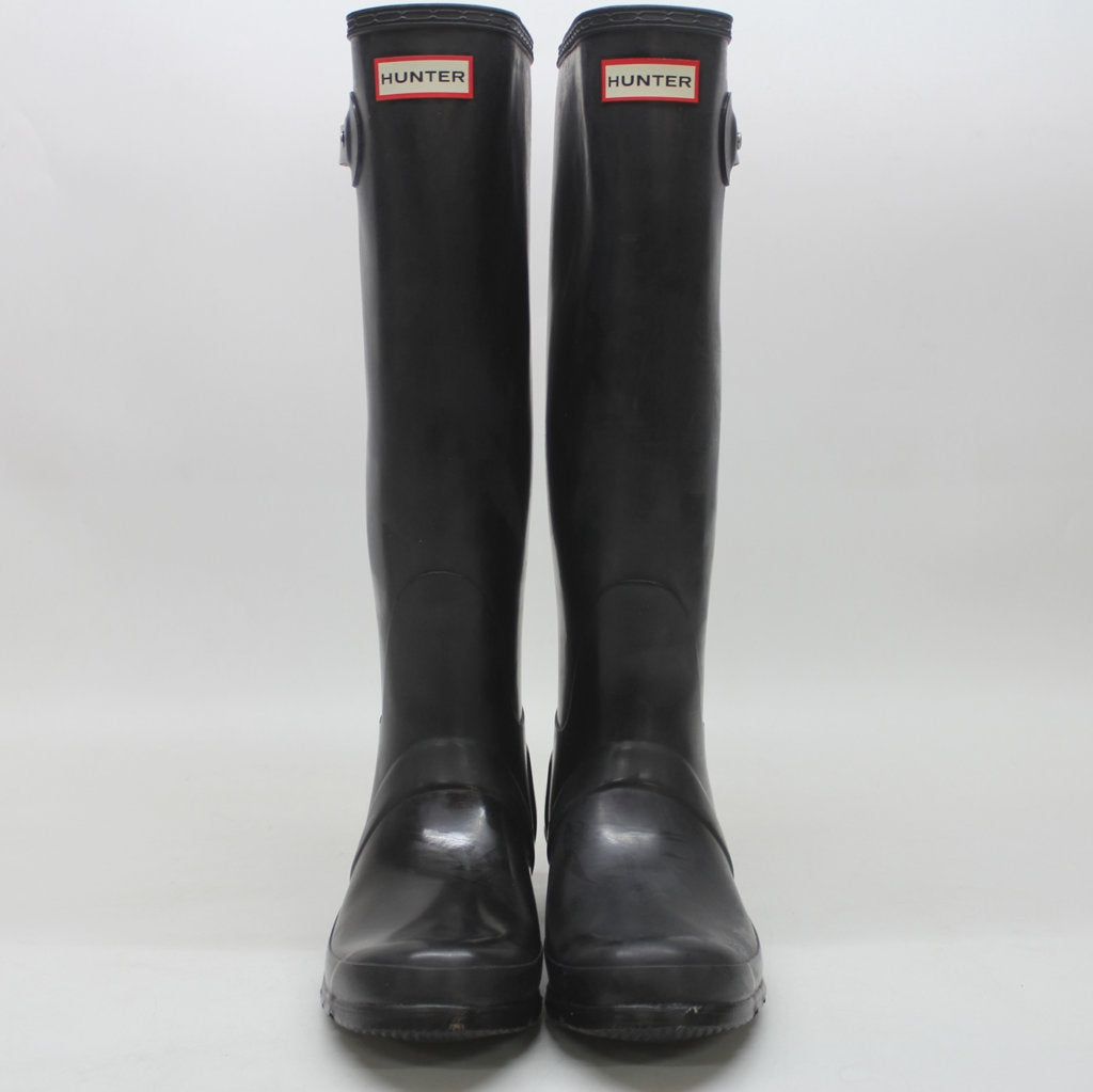 Hunter Original Tall Gloss Black Wellies Womens Rainboots - UK 6