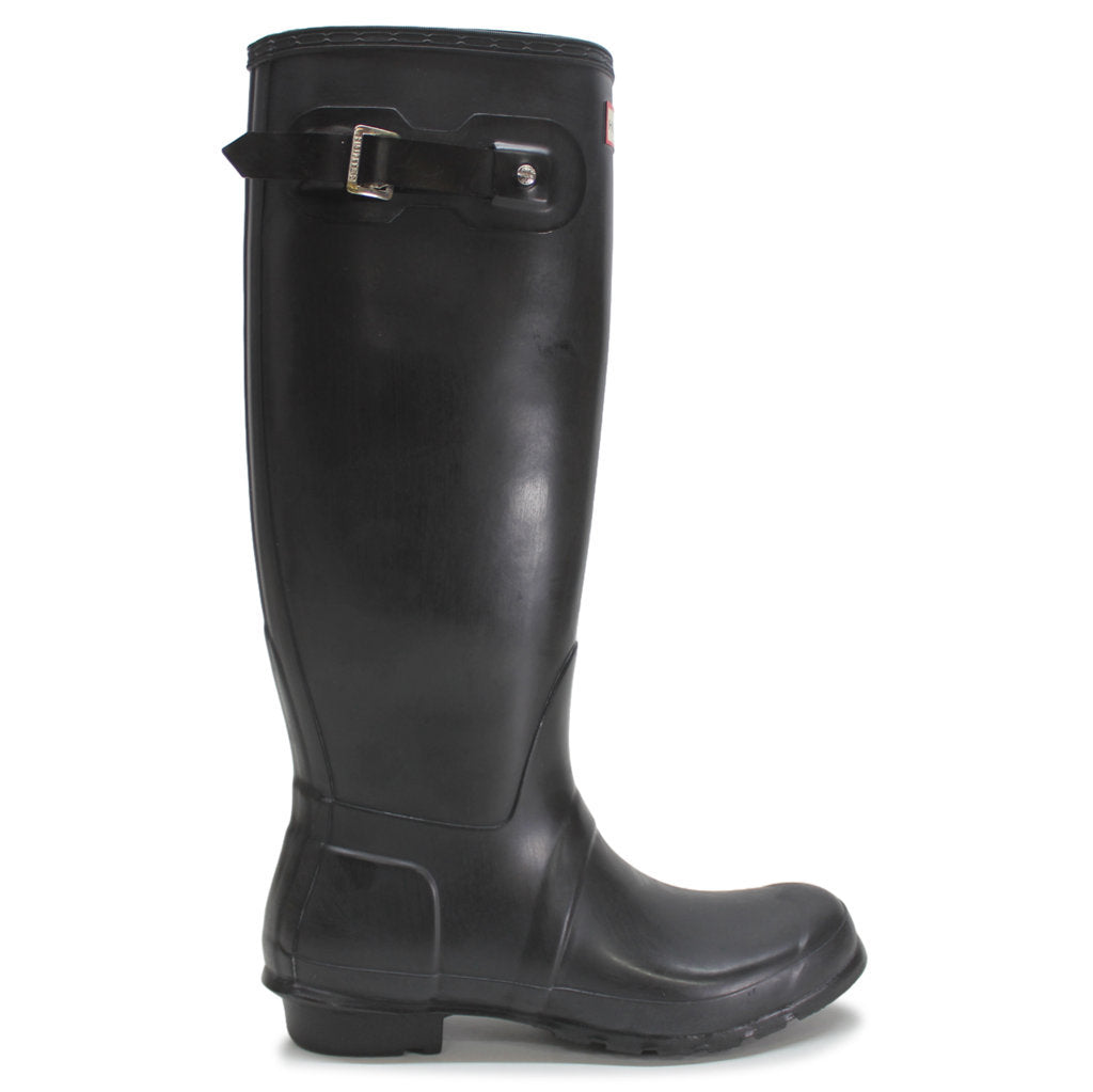 Hunter Original Tall Gloss Black Wellies Womens Rainboots - UK 6