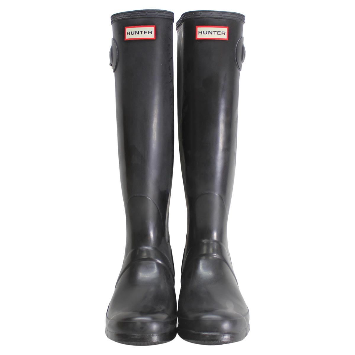 Hunter Original Tall Gloss Black Wellies Womens Rainboots - UK 7