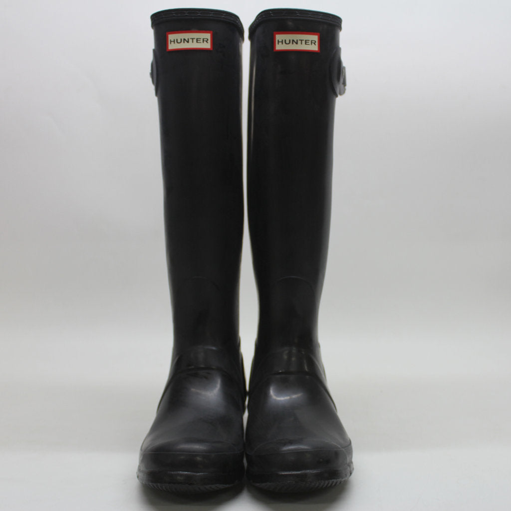 Hunter Original Tall Gloss Black Wellies Womens Rainboots - UK 6