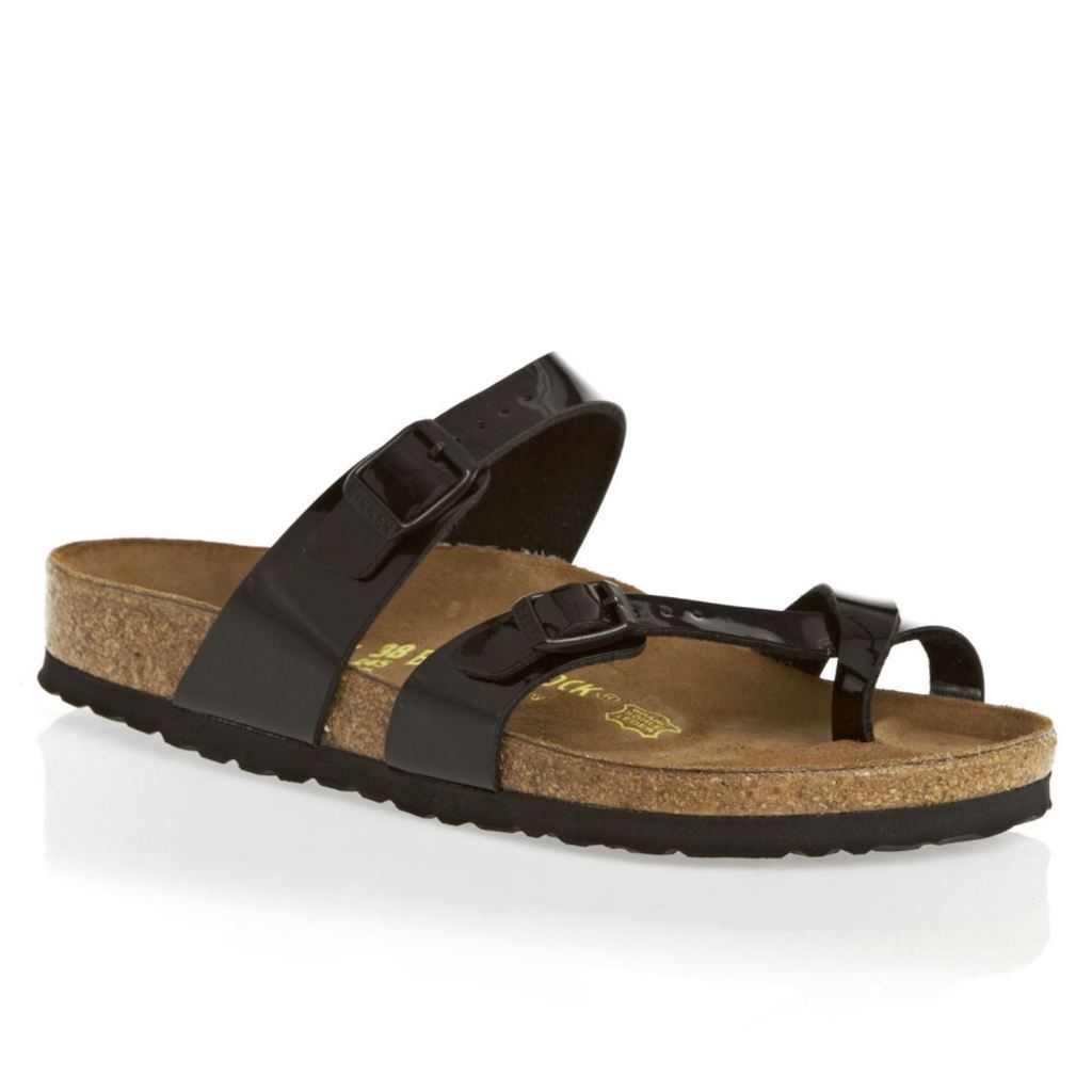 Birkenstock Mayari Patent Black Synthetic Womens Sandals - UK 4