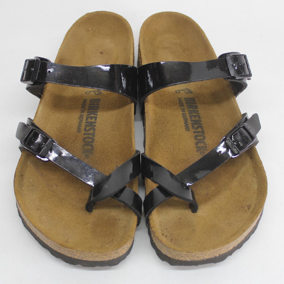 Birkenstock Mayari Patent Black Synthetic Womens Sandals - UK 5