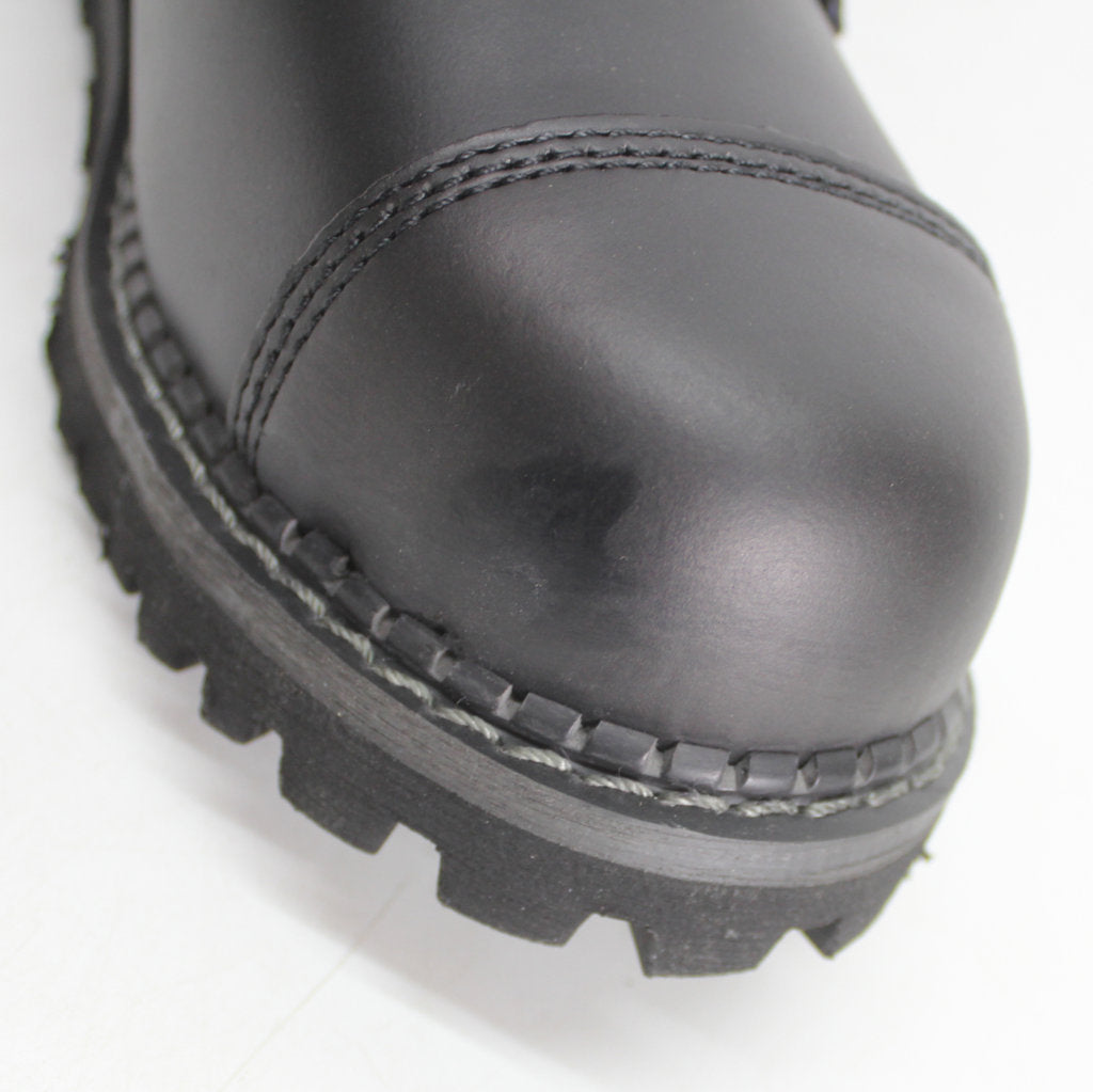 Grinders Unisex King CS Derby Leather Black Boots - UK 5