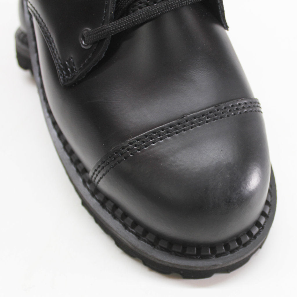 Grinders Unisex Regent CS Leather Black Shoes - UK 8