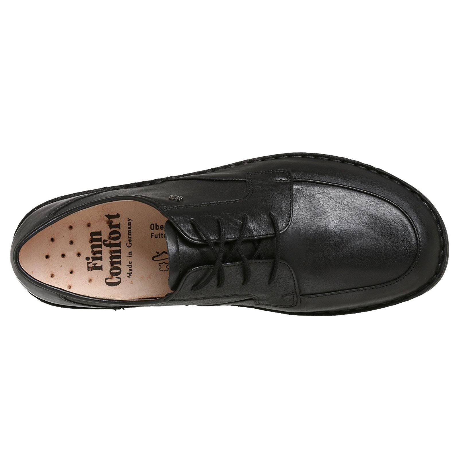 Finn Comfort Mens Hilversum Black Leather Shoes - UK 8