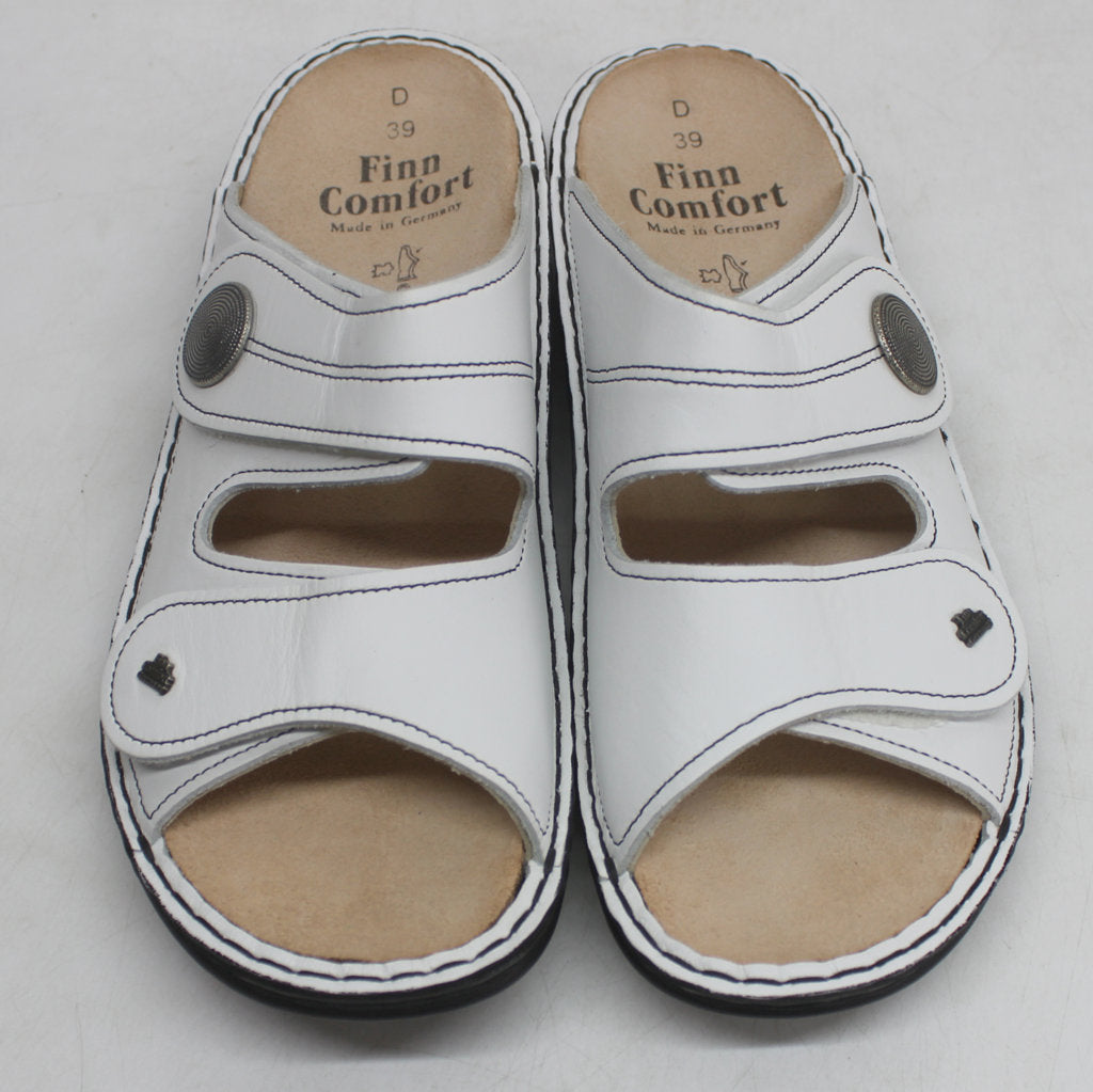 Finn Comfort Sansibar 2550 Nappa White Women Slides Leather New - UK 6