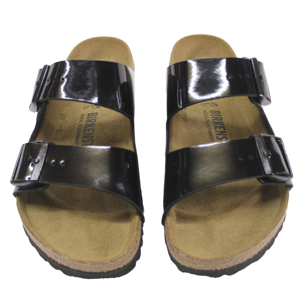 Birkenstock Arizona Patent Black Birko-Flor Womens Sandal - UK 4.5