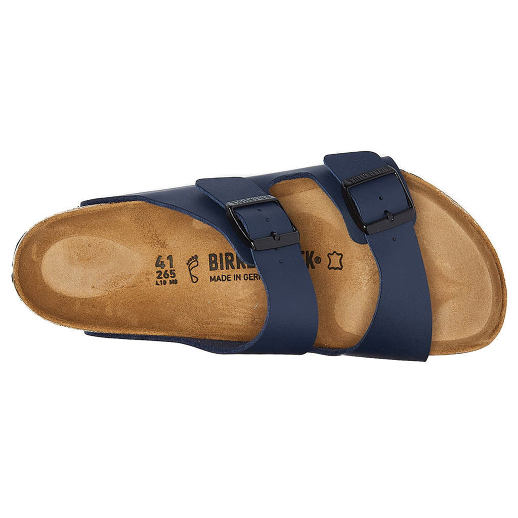 Birkenstock Arizona Blue Womens Birko-Flor Slip-On Open-Back Sandals - UK 5.5