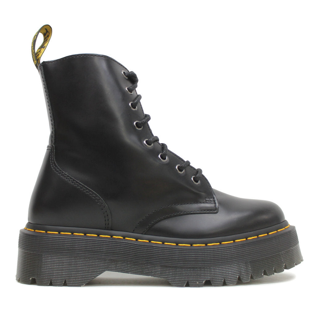 Dr. Martens Jadon Black Unisex Leather Mid-calf 8-eye Boots - UK 6