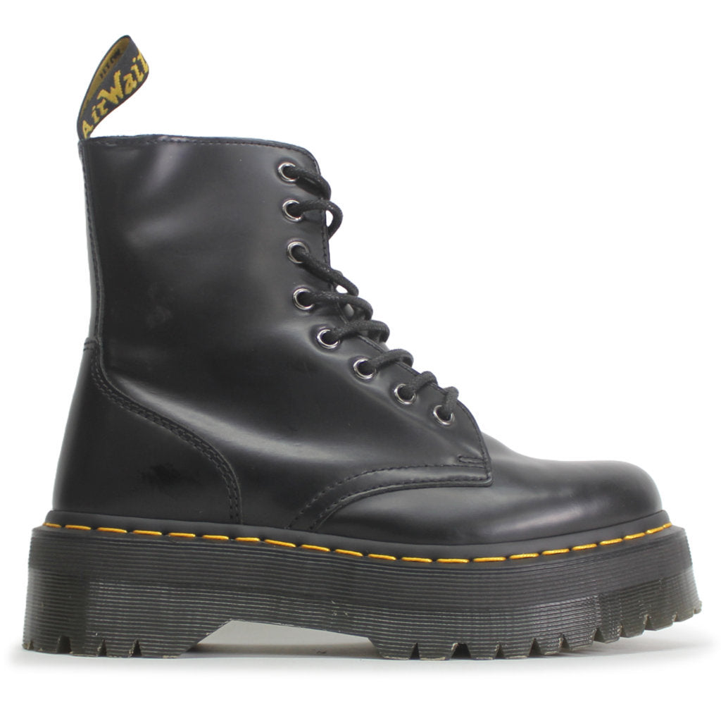 Dr. Martens Jadon Black Unisex Leather Mid-calf 8-eye Boots - UK 6